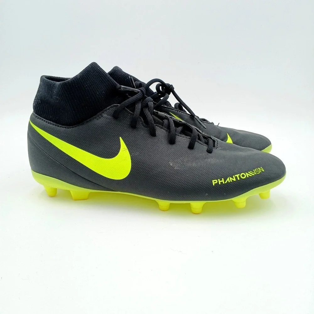 Nike Phantom Vision Club DF MG Soccer Cleats‎ Black Volt AJ6959-007 Mens 7.5
